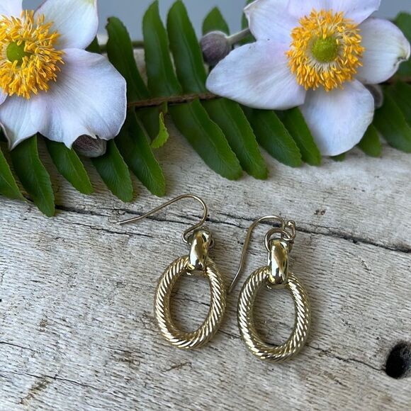OVAL DROP EARRINGS   - Picture 1 of 4